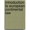 Introduction to European Continental Law by Danny Pieters
