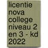 Licentie Nova College niveau 2 en 3 - KD 2022