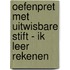 Oefenpret met uitwisbare stift - Ik leer rekenen