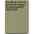 Handboek voor de advocaat-stagiair - strafprocesrecht 2022-2023