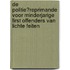De politie‐reprimande voor minderjarige first offenders van lichte feiten
