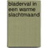 Bladerval in een warme slachtmaand