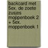 Backcard met 5ex. De Zoete Zusjes moppenboek 2 + 5ex. moppenboek 1