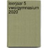 leerjaar 5 vwo/gymnasium 2020