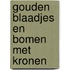 Gouden blaadjes en bomen met kronen