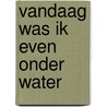 Vandaag was ik even onder water door Erik R. Noorman