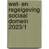 Wet- en regelgeving sociaal domein 2023/1