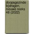 Doopsgezinde Bijdragen, nieuwe reeks 48 (2022)