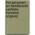 Het personen- en familierecht (achtste, herziene uitgave)