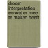Droom interpretaties en wat er mee te maken heeft