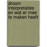 Droom interpretaties en wat er mee te maken heeft by Abdoellaah bin Djaro