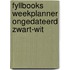 Fyllbooks weekplanner ongedateerd zwart-wit