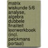 Matrix Wiskunde 5/6 Analyse, algebra Dubbele finaliteit Leerwerkboek (incl. Pelckmans Portaal)