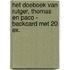 Het doeboek van Rutger, Thomas en Paco - Backcard met 20 ex.