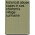 HISTORICAL ABUSE CASES IN SOS CHILDREN’S VILLAGE SURINAME