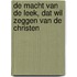 De macht van de leek, dat wil zeggen van de christen