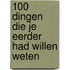 100 dingen die je eerder had willen weten