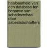 Haalbaarheid van een database ten behoeve van schadeverhaal door asbestslachtoffers by Rianka Rijnhout