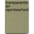 Transparantie en openbaarheid