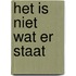Het is niet wat er staat
