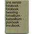 Ons eerste fotoboek - Fotoboek tweeling - Fotoalbum - Babyalbum - Plakboek - Invulboek.