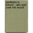 Spelletjes in kokers - Abc-spel Zoek het woord