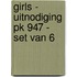 Girls - Uitnodiging PK 947 - set van 6