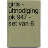 Girls - Uitnodiging PK 947 - set van 6 by Interstat