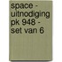 Space - Uitnodiging PK 948 - set van 6