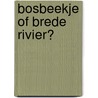 Bosbeekje of brede rivier? by Jos De Wit