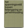 Het spanningsveld tussen feitengaring en geheimhouding by T.M. Snoep