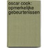 Oscar Cook: Opmerkelijke gebeurtenissen
