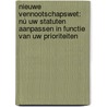 Nieuwe vennootschapswet: nú uw statuten aanpassen in functie van uw prioriteiten door Onbekend