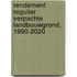 Rendement regulier verpachte landbouwgrond, 1990-2020