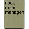 Nooit meer managen door Angélique Piternella