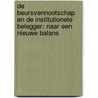 De beursvennootschap en de institutionele belegger: naar een nieuwe balans door Onbekend