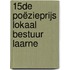 15de poëzieprijs lokaal bestuur Laarne