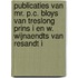 Publicaties van mr. P.C. Bloys van Treslong Prins I en W. Wijnaendts van Resandt I