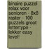 Binaire Puzzel Relax voor Senioren - 8x8 Raster - 100 Puzzels Groot Lettertype - Lekker Easy Level!