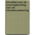 Checklist voor de (voor)oplevering van uw nieuwbouwwoning