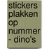 Stickers plakken op nummer - Dino's