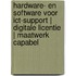 Hardware- en Software voor ICT-Support | Digitale licentie | Maatwerk Capabel