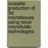Scalable Production of 3D Microtissues using Novel Microfluidic Technologies