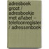Adresboek groot / Adresboekje met Alfabet – Telefoonregister / Adressenboek