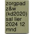 ZorgPad Z&W (KD2020) SAL Lier 2024 12 mnd
