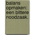 Balans opmaken: een bittere noodzaak.