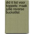 Did it list voor koppels: maak jullie reverse bucketlist