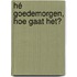 Hé goedemorgen, hoe gaat het?
