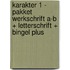Karakter 1 - pakket werkschrift A-B + letterschrift + Bingel Plus