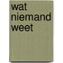 Wat niemand weet